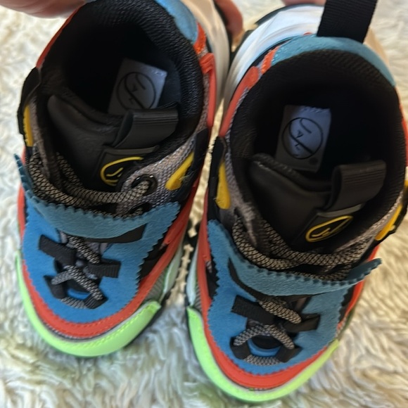 Javi Swiftly Shoes Sneakers Blu/Red/YLW Kids TD US Size 7C - Picture 13 of 15